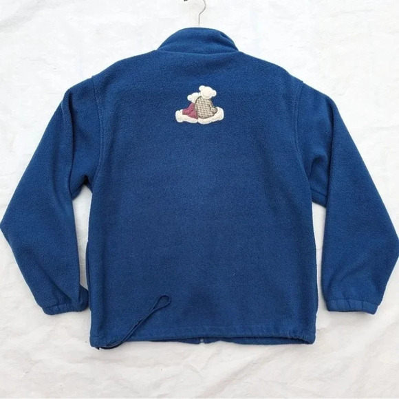 Vintage Northern Reflections Blue Zip Up Cuddle Teddy Bears Woman Small Grandma - Picture 2 of 7